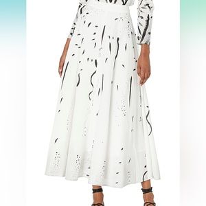 NWT Gary Graham making the cut black and white print skirt, size M